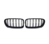 CRJIMX Pour 5-Series F10 F11 F18 2010-2017 528i 535i Double Ligne Style Racing Grille Tout Noir Pare-chocs Avant(Aspect carbone)