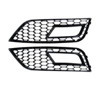 CRJIMX Pour A4 B8.5 Facelift Modèles 2013 2014 2015 2016 Auto 2Pcs Pare-chocs Avant Antibrouillard Grille Garniture Couvre Nid D'abeille RS4 Style CRJIMX(NOIR)