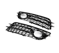 CRJIMX Pour A4 S-LINE S4 2008 2009 2010 2011 2012 Grille De Style Nid D'abeille Grille De Phare Antibrouillard De Pare-chocs Avant CRJIMX