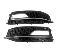 CRJIMX Pour A4 S4 B8.5 S-Line 2012-2015 Grille Protection Phares Antibrouillard Calandre Inférieure Pare-chocs Avant RS4 Style Nid D'abeille CRJIMX(Chrome Silver)
