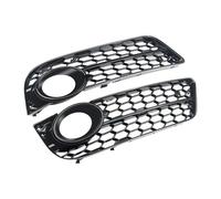 CRJIMX Pour A5 Coupé/Sportback/Cabriolet 2008-2011 Pare-chocs Avant En Nid D'abeille Kit Couverture Grille Phare Antibrouillard CRJIMX(Glossy Black)