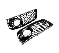 CRJIMX Pour A5 S-Line/S5 B8 RS5 2008 2009 2010 2011 2012 Noir/Chrome S-Line Phare Antibrouillard Grille Couverture Nid D'abeille Hex Calandre Avant CRJIMX(Chrome Black)