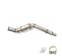 CRJIMX Pour Aprilia GPR125 GPR150 Gpr 125 150 51mm Système D'échappement Moto Tuyau D'échappement Modifier Le Tuyau De Liaison Intermédiaire D'échappement(TYPE-a)