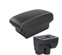 CRJIMX Pour C&hevrolet Pour Sail 3 Boîte D'accoudoir Pour Aveo 3 Pour Sail III Éléments De Rechange D'accoudoir Auto Boîte De Rangement Décoration(B2 Black white 3USB)