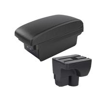 CRJIMX Pour C&hevrolet Pour Sail 3 Boîte D'accoudoir Pour Aveo 3 Pour Sail III Éléments De Rechange D'accoudoir Auto Boîte De Rangement Décoration(B2 Black red 3USB)