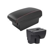 CRJIMX Pour C&hevrolet Pour Sail 3 Boîte D'accoudoir Pour Aveo 3 Pour Sail III Éléments De Rechange D'accoudoir Auto Boîte De Rangement Décoration(Ligne noire A2 Pas d'USB)