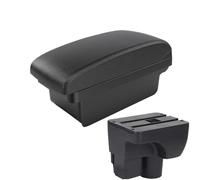 CRJIMX Pour C&hevrolet Pour Sail 3 Boîte D'accoudoir Pour Aveo 3 Pour Sail III Éléments De Rechange D'accoudoir Auto Boîte De Rangement Décoration(A2 Black red NO USB)