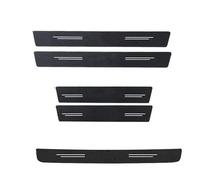 CRJIMX pour Dacia pour Duster Seuil De Porte en Fibre Carbone Protège-Attelage Coffre Protège-Rayures Pattes Bandes D'Accessoires(Blanc,5 pièces)