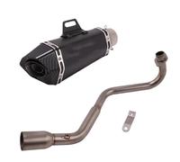 CRJIMX Pour GROM MSX125 MSX 125 2013-2021 Moto Échappement Échappement Système Complet Silencieux Carbone Avant Milieu Lien Tuyau(Style h)