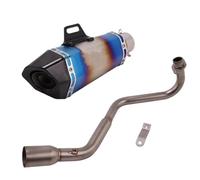CRJIMX Pour GROM MSX125 MSX 125 2013-2021 Moto Échappement Échappement Système Complet Silencieux Carbone Avant Milieu Lien Tuyau(Style D)
