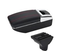 CRJIMX Pour Hyundai I20 2012 Boîtier D'accoudoir Auto Pièces Intérieures Pièces De Rechange Boîte De Rangement Accessoire Voiture(A1 Noir rouge SANS USB)