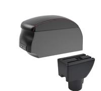 CRJIMX Pour HYUNDAI Pour Getz Boîte À Accoudoir Voiture Pièces Retrofit Boîte De Rangement Centrale Accessoires Auto(A1 Black Red single)