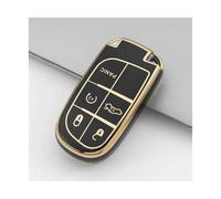 CRJIMX pour Jeep pour Commander pour Grand WK2 KL BU MP pour Dodge pour Chrysler 200 300C Coque De Protection pour Clé Voiture TPU(Noir)