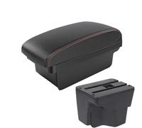 CRJIMX Pour KIA Pour Rio 3 Boîtier De Repose-bras Pour KIA K2 X-line Pour Rio 3 2011-2016 Accessoires D'accoudoir De Voiture Intérieur Boîtier De Rangement(A1 Noir rouge SANS USB)