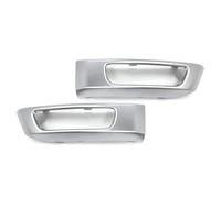CRJIMX Pour Land Rover Pour Range Rover Sport 2014-2017 L494 Noir/Argent Voiture Avant Pare-chocs Feux Antibrouillard Lampe Couverture Garniture Décorative CRJIMX(Argent)