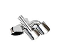 CRJIMX Pour Mercedes Pour Benz AMG Classe C W204 C180 C200 C63 Embouts D'échappement Arrière Quadruples En Acier Inoxydable 304 Argentés