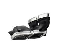 CRJIMX Pour Mercedes Pour Benz Classe E W212 2014 2015 2016 Tuyau D'échappement Mise À Niveau E63 AMG Noir Carré Silencieux Buse D'échappement Tête(Argent,Double)