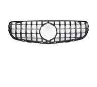 CRJIMX Pour Mercedes Pour Benz GLC X253 2015-2019 GLC250 GLC300 GLC350e GTR Style Chrome Calandre Sport Jupes Pare-chocs Avant(Chrome Black)