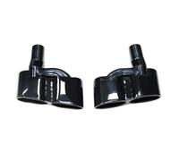 CRJIMX Pour Mercedes Pour Benz W221 S300 S350 S65 S500 S600 Silencieux Quadruple Diamètre Intérieur 60 Mm Paire D'embouts D'échappement En Acier Inoxydable(NOIR,Elbow port)