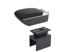 CRJIMX Pour N&issan Pour Micra K14 2020 2021 2022 2023 Boîtier De Repose-bras Boîte De Rangement Intérieur Accessoires Auto(D2 ligne noire 7USB)