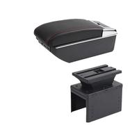 CRJIMX Pour N&issan Pour Micra K14 2020 2021 2022 2023 Boîtier De Repose-bras Boîte De Rangement Intérieur Accessoires Auto(D1 ligne rouge 7USB)