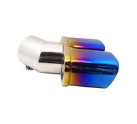 CRJIMX Pour N&issan Pour Qashqai Embout De Silencieux D'échappement En Acier Inoxydable Pour Tuyau Double 1 À 2, Doublure De Gorge Arrière Modifiée(Bleu)