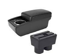 CRJIMX Pour N&issan Pour Tiida C11 Pour Tiida Pour Latio Pour Sylphy Boîte De Rangement Centrale Intérieure(B2 Ligne noire 6USB)