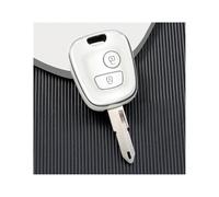 CRJIMX pour Peugeot 106 107 206 207 306 307 406 407 2 3 Boutons Coque De Protection Porte-Clés TPU pour Clé Voiture(Silver White,2 Button)