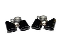 CRJIMX Pour Porsche 911 Pour Carrera 911.1 911.2 2016 2017 2018 2019 Embout D'échappement Quadruple En Acier Inoxydable Noir De Silencieux(NOIR)