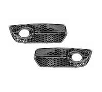 CRJIMX Pour Q5 Standard 2009 2010 2011 2012 8T0807681F Grille Protection Antibrouillard Pour Pare-choc Avant Accessoire En Nid D'abeille Noir Brillant CRJIMX(Gauche et Droite)