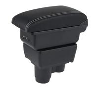CRJIMX Pour R&enault Pour Duster Accoudoir Pour R&enault Pour Dacia Pour Duster 2 3 Boîte À Accoudoir Auto 2019-2024 Boîte De Rangement(B1 Noir blanc 3USB)