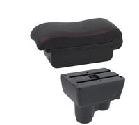 CRJIMX Pour R&enault Pour Duster Accoudoir Pour R&enault Pour Dacia Pour Duster 2 3 Boîte À Accoudoir Auto 2019-2024 Boîte De Rangement(A2 Black red NO USB)