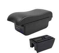 CRJIMX Pour Suzuki Pour Ertiga Boîte D'accoudoir Auto Modification Interne Boîte De Rangement Avec Porte-gobelet Boîte D'Accoudoir Centrale(B3 Noir blanc 3USB)