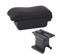 CRJIMX Pour Toyota IQ Boîte D'accoudoir Pour Toyota Pour IQ Pièces Intérieures D'accoudoir Auto Boîte De Rangement Centrale Avec Interface USB(B1 Noir rouge 3USB)