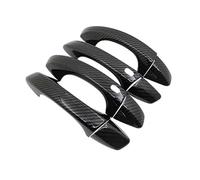 CRJIMX pour VW pour Golf 7 MK7 MK7.5 2014-2019 Autocollant De Voiture Poignée De Porte Extérieure Moulure Couverture Garniture Poignée de Porte(Carbone,2 Boutons)