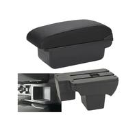 CRJIMX Pour VW Pour Polo 2020 2020 2022 2023 2024 Accoudoir Auto Retrofit Boîtier De Rangement Pièces De Rénovation Accessoires Auto(C2 Ligne noire PAS d'USB)