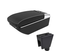 CRJIMX Pour VW Pour POLO Accoudoir Pour POLO Mk5 6R Pour Vento 2012-2018 Boîte D'accoudoir Voiture Pièces Intérieures Boîte De Rangement(A3 Noir blanc 7USB)