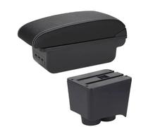 CRJIMX Pour VW Pour Polo Accoudoir Pour VW Pour POLO Mk5 6R Pour Vento 2002-2009 Boîte D'accoudoir Boîte De Rangement Voiture(B3 Noir blanc 3USB)