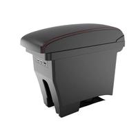 CRJIMX Pour VW Pour POLO Mk5 6R Pour Vento Accoudoir 2012 2013 2014-2018 Console Centrale Boîte De Rangement Modifiée(A1 Black red Corium)