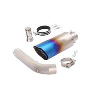 CRJIMX Silencieux D'échappement 51 Mm Avec Embout En Acier Inoxydable Et DB Killer Amovible Pour Moto Pour VOGE 900DS DS900X 2024-2025(Bleu)