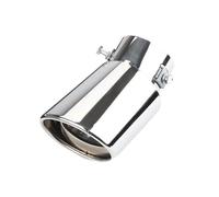 CRJIMX Silencieux D'échappement En Acier Inoxydable Pour Automobile 63 Mm(Argent,Plier)