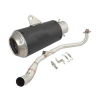 CRJIMX Silencieux D'échappement Pour Moto Pour MSX125SF Pour GROM125SF MSX125 Pour GROM 125 Modification Du Tuyau Intermédiaire(Style D)