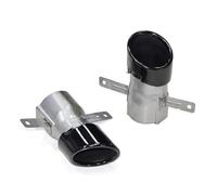 CRJIMX Silencieux D'échappement Rond En Acier Inoxydable Noir Pour Mercedes CLA35 GLB35 Accessoires Auto(Noir A)