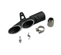 CRJIMX Silencieux D'échappement Universel 51 Mm Pour Moto Deux Ou Trois Sorties Pour Z1000 Z800 Z900 Etc(Double hole)