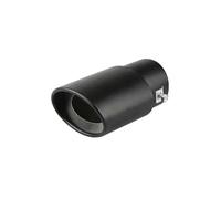 CRJIMX Silencieux D'échappement Universel En Acier Inoxydable, Double Embout Noir, Accessoire Pour Voiture.(NOIR,Droit)