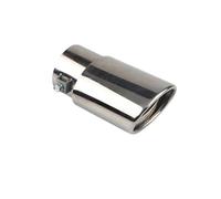 CRJIMX Silencieux D'échappement Universel En Acier Inoxydable, Double Embout Noir, Accessoire Pour Voiture.(Argent,Plier)