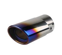 CRJIMX Silencieux D'échappement Universel En Acier Inoxydable Pour Voiture 1,5 À 2,2 Pouces, Installation Facile À Faire Soi-même(Bleu,Droit)