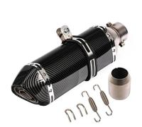 CRJIMX Silencieux D'échappement Universel Turnout 51 Mm Pour Moto Pour Kpr150 Pour Horizon Petit Pot D'échappement Hexagonal Modifié Pièces De Modification(C370mm Trou unique)