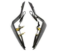 CRJIMX Spoilers Latéraux Nus Sport pour Moto Portance Aérodynamique Déflecteurs d'Aile pour Yamaha MT-09 MT09 MT 09 SP 2021-2023(Carbon Look-Yellow)