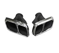 CRJIMX Tuyau D'échappement De Voiture En Acier Inoxydable Silencieux Quadruple Style SVR Buse D'échappement Carrée Pour Range Rover Sport L494(Argent)